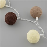 Aladin Gorgeous 4.5M 35pcs Coffee Cotton BALL String Light For Xmas Wedding Banquet Decoration Ornament