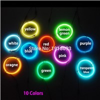 Hot New For DIY LED Strip toys craft Car Model decor 2.3mm 1Meter x 5pieces multicolor Crazy el wire flexible neon glowing light