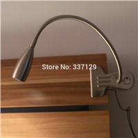Plug-wired Clip on Headboard Light Desk Lamp table Light Strong Metal made 3W LED 200LM AC100-240V North American Standard