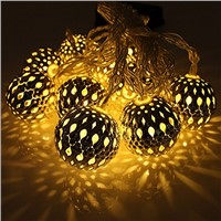 FSLH Set of 10 1m Ball String Lanterns LED Fairy Lights Battery Operated Garden Wedding Home Party Christmas Decoration