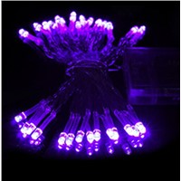 Promotion! 4M 40 LED Purple Battery String Lamp Light Fairy Christmas Party