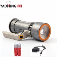 Powerful led flashlight focus adjustable torch lamp light waterproof searchlight protable linternas+18650 battery+charger camp
