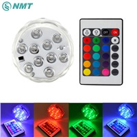50PCS 10W Swimming Pool Light LED Underwater Light RGB Submersible Light Battery Operated IP67 Waterproof Lamp for Wedding Party