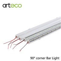 2pcs/lot DC12V 50cm Wall corner LED Bar Light 5730 5630 Aluminum V shape 90 Degree Profile LED hard strip Light Cabinet light