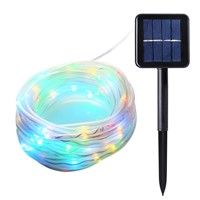 Solar String Lights 33ft 100 LED Outdoor Lighting Solar Rope Light Decorative Lamp for Patio Garden Camp Christmas Party Wedding