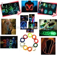 2017 3.2mm 15Meter 10 Colors Optional Blinking EL wire Flexible Neon light Powered by 12V Holiday Lighting Toys Glowing supplies