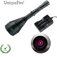 UniqueFire 1508 IR 850NM 75mm Convex Lens LED Flashlight Torch Infrared Light Night Vision Lantern+Two Slot Charger