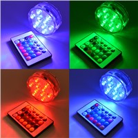 4pcs/lot RGB LED Underwater Light Battery Operated IP67 Waterproof Swimming Pool Light LED Submersible for Party Piscina Pond