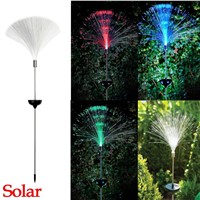 Solar Power Color Change Fibre Optic Garden Outdoor Yard Path LED Light Lamp New Romantic Holiday Lanterna