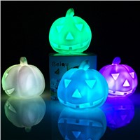 7 color changing Pumpkin LED Night Light Lamp Colorful Battery Novelty items Halloween decoration nightlight indoor lighting