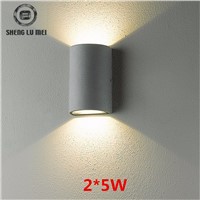 100-240Vac European style IP65 10W led wall lamp for fascade ,villa ,porch ,hall ,2*5W Double side emitting wall light