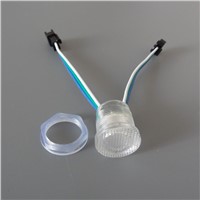 20mm diameter DC5V WS2811 addressable RGB full color led smart module 0.24W 5050 RGB SMD Waterproof IP68 clear cover