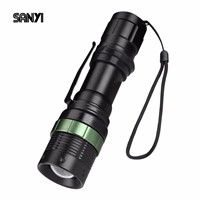 SANYI Q5 3800 Lumens 3-mode LED Tactical Flashlight Focus Adjustable Zoomable Led Lamp Torch Hunting Spotlight Lantern 18650