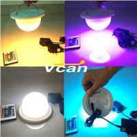 NEW DHL 50 PCS Rechargeable Lithium Battery Operated Multicolors RGB LED Under Table Light With Remote Controller