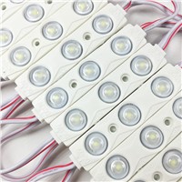 10pcs/lot ,NEW 2835 3LED injection led module 12V with lens Waterproof IP66 ,120degree1.5W white,LED sign,shop banner,brighter