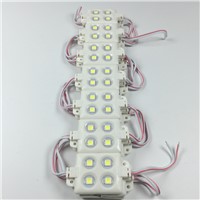 20pcs/lot Injection Led Module 5050 smd 4 LED 12V 0.96W Waterproof IP66 For Sign and advertising backlighting light box