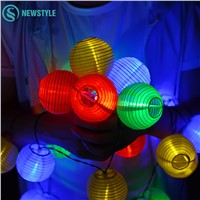 10 20 30 LED Waterproof Lantern Solar Lamps Holiday Garden Xmas Ball Fairy LED String Lights Colorful Christmas Outdoor Lighting
