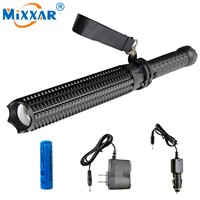 ZK35 Powerful 4500LM Led Flashlights 18650 CREE XM L2 Telescopic baton Self defense Police Patrol LED Rechargeable Torch Lamp