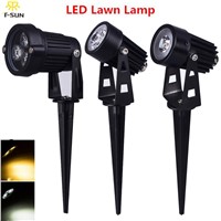 T-SUNRISE 10PCS PACK Super Bright Outdoor LED Lawn Light 220V 3W LED Garden Spotlight Spike Energy Saving Landscape Lighting