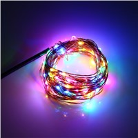 2016 New DC 6V 10M 100 LEDs Copper String Fairy Lights Lamps IP67 Waterproof LED Christmas Holiday Wedding Party Decoration