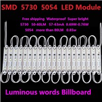 SMD 5730 5054 LED luminous characters module waterproof white red billboards, plastic characters highlighted signs backlight