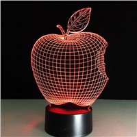 Color Changing USB lamp night light colorful Apple LED 3D three-dimensional Desk Lamp Visual Led Novelty Lighting touch IY803310