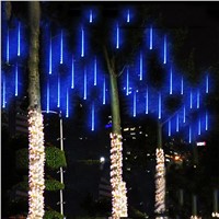 NewYear 30cm Meteor Shower Rain 8 Tubes Led Light Lamp 100-240V EU US Plug Christmas String Light Wedding Garden Decoration Xmas