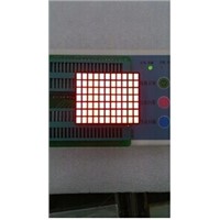 10PCS/LOT dot matrix module 7*11 square lattice line, common cathode, red inside the small box size is 3*4 ,18PIN