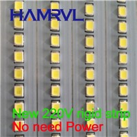 50pcs 1M 220V 110V rigid strip led smd 2835 aluminum profile LED Bar Light hard rigid strip 1m  no need power