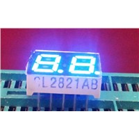 0.28&amp;amp;quot; inch  common cathode 2821BB 7 segment blue led display 2 digits