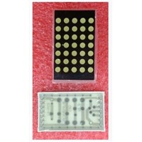 5PCS / LOT with side, yellow colloid, LED dot matrix module, F3.0 5 * 7 white dot