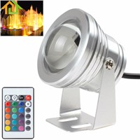 1000LM 10W IP68 16 Colors Underwater RGB LED Fountain Light  Waterproof Swimming Pool Pond Fish Tank Aquarium LED Lamp + Remote