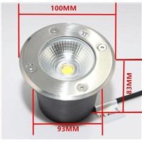 7W COB LED Underground Lamps Stainless Steel Outdoor Garden Path Square Yard Landscape Lamp Light IP67 AC90-260V