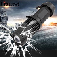 z25 Mini penlight 2000LM Waterproof LED Flashlight Torch 3 Modes zoomable Adjustable Focus Lantern Portable Light use