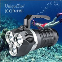 Uniquefire DT5-3*XM-L2 Diving Flashlight 100 Meters Underwater 3000 Lumens Super Bright Lighting Waterproof Diving Lamp Torch