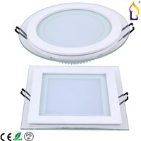 6W 12W 15W led Glass panel down light Round Square type led ceiling down light SMD2835 AC85-265V 20pcs/lot