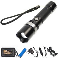 1000 Lumens 3 Mode Zoomable Camping Torch Police&amp;Army Use Professional Tactical Flashlight Q5 LED High Power Rechargeable Lamp