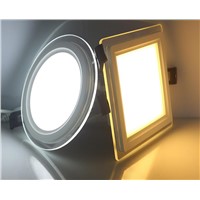 1pcs Dimmable LED Panel Downlight Super Bright Glass Square round Ceiling Recessed Panel Lights  LED Spot Light Bulb AC110V 220V