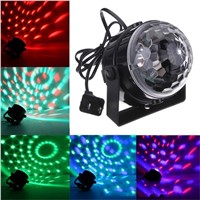 ZINUO Voice Control Mini RGB LED Crystal Magic Ball Stage Lighting Effect Lamp Bulb Party Disco Club DJ Light Show US / EU Plug