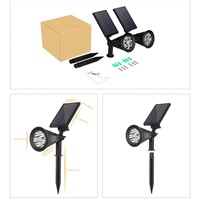 High Power Solar Power LED Lawn Light IP65 Waterproof Outdoor Garden Path Spot Lamp Colorful RGB Auto On hot sale
