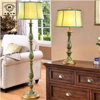 New Creatice Pastoral Hand Painted Green Resin Fabric E27 Dimmiable Table Lamp For Living Room Bedroom Study H 70cm 1738
