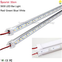 5pcs/lot Colorful Rigid LED Bar Light Tube Lamp 50cm 36 LEDs 5630 DC 12V Waterproof Hard Tube Lights Decoration Lights