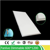 72W 600*1200MM dimmable led panel light ,led panel lamp SMD2835 Office/Home/Hotel lighting with 600*1200 surface mounting frame