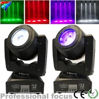 2pcs/lot Mini 60W Led Moving Head Light LED Lamp RGBW 4IN1 Color Beam Effect 4 Degree Angle Big Lens Good Beam Scanner
