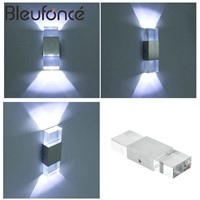 Modern Style 2W/6W Square Aluminum COB LED Wall Lamp Light Acrylic Crystal Home Lighting Indoor Outdoor Decoration AC110 220V