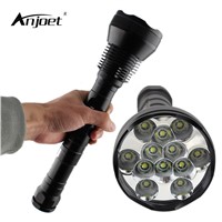 ANJOET High Brightness led flashlight 12T6 13000 Lumen 12x XML T6 torch 26650 18650 for Outdoor Sports Camping adventure