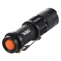 7W 300LM CREE Q5 Mini Flashlight Torch camping ZOOMABLE Black LED