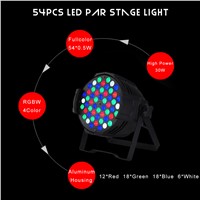 ZjRighrt 30W 4 in 1 RGBW 54 LED Par light DMX512 profession stage Light for Party KTV bar Disco dj effect lighting Fast shipping