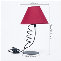 Modern Desk Lamp E14 Helical Mount Lighting Black Iron Base Table Lamp Living Room Bedroom Home Decor