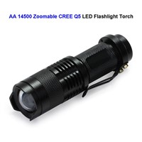 Mini CREE Q5 LED Flashlight Torch Zoomable AA 14500 Lanterna LED Camp Tactical Flashlight Waterproof 3 Modes